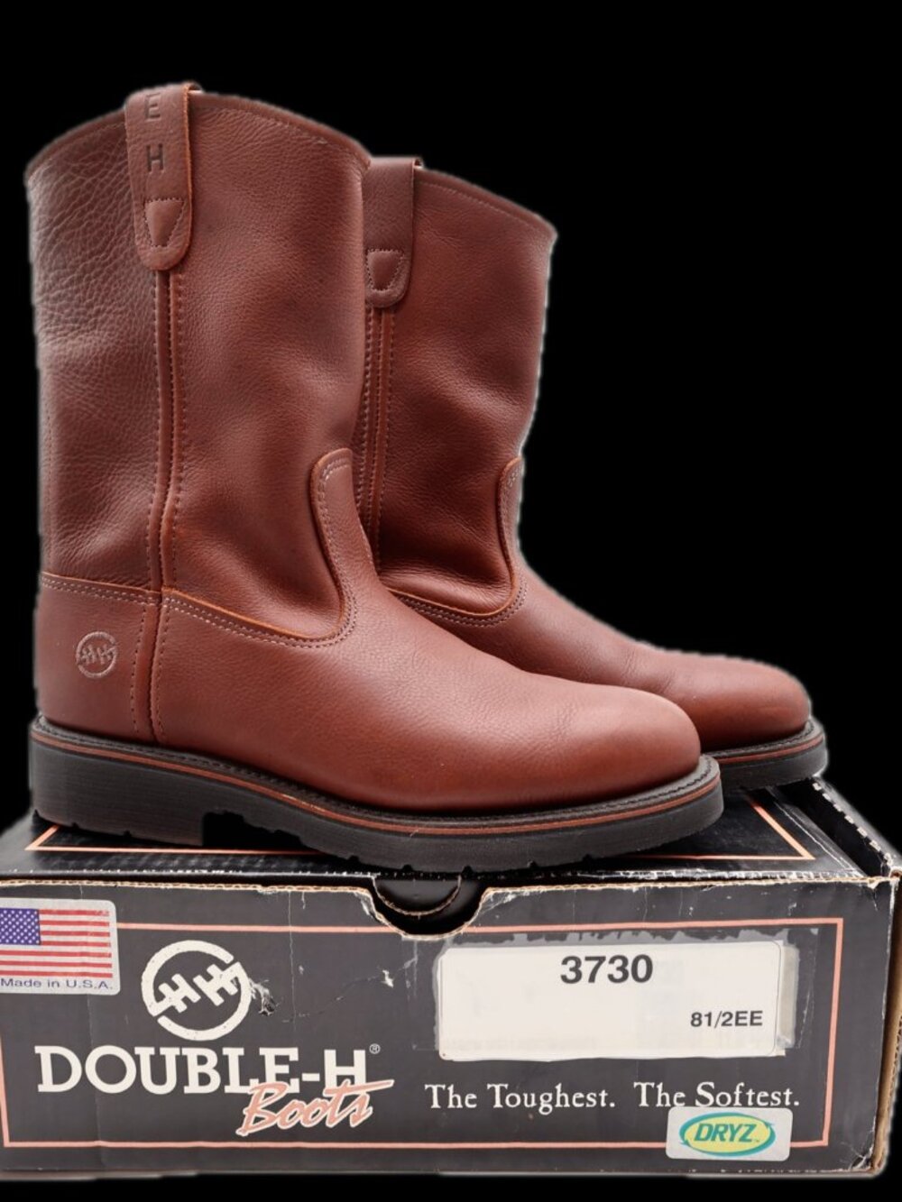Double-H Boots Mens 8.5 EE USA Leather AG7 Ranchwell EH Work Boots NIB 3730